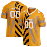 Custom Unisex Gold & Gray Pattern Football Jersey