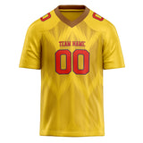 Custom Unisex Gold & Red Pattern Football Jersey