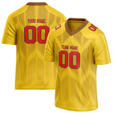 Custom Unisex Gold & Red Pattern Football Jersey