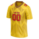 Custom Unisex Gold & Red Pattern Football Jersey