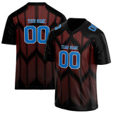 Custom Unisex Black & Red Pattern Football Jersey