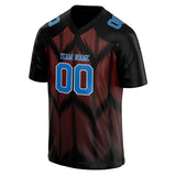 Custom Unisex Black & Red Pattern Football Jersey