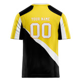 Custom Unisex Black & Yellow Pattern Football Jersey