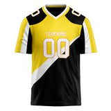 Custom Unisex Black & Yellow Pattern Football Jersey