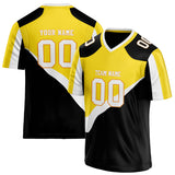 Custom Unisex Black & Yellow Pattern Football Jersey