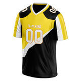 Custom Unisex Black & Yellow Pattern Football Jersey