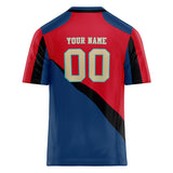 Custom Unisex Royal & Red Pattern Football Jersey