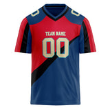 Custom Unisex Royal & Red Pattern Football Jersey