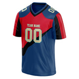 Custom Unisex Royal & Red Pattern Football Jersey