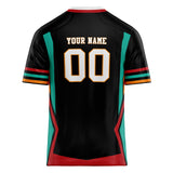 Custom Unisex Black & Red Pattern Football Jersey