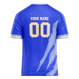 Custom Unisex Blue & White Pattern Football Jersey