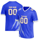 Custom Unisex Blue & White Pattern Football Jersey