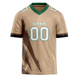 Custom Unisex Light Brown & Brown Pattern Football Jersey