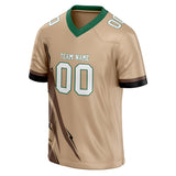 Custom Unisex Light Brown & Brown Pattern Football Jersey