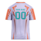 Custom Unisex Purple & Orange Pattern Football Jersey