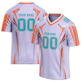 Custom Unisex Purple & Orange Pattern Football Jersey