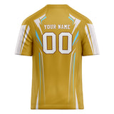 Custom Unisex Yellow & White Pattern Football Jersey