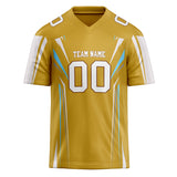 Custom Unisex Yellow & White Pattern Football Jersey