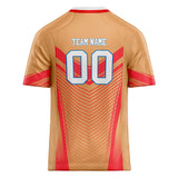 Custom Unisex Orange & Red Pattern Football Jersey