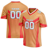 Custom Unisex Orange & Red Pattern Football Jersey