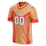 Custom Unisex Orange & Red Pattern Football Jersey