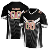 Custom Unisex Black & White Pattern Football Jersey