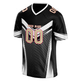 Custom Unisex Black & White Pattern Football Jersey