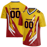 Custom Unisex Yellow & Red Pattern Football Jersey