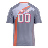 Custom Unisex Purple & Orange Pattern Football Jersey