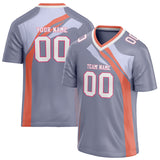 Custom Unisex Purple & Orange Pattern Football Jersey