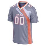 Custom Unisex Purple & Orange Pattern Football Jersey