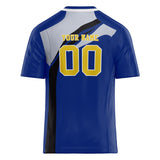 Custom Unisex Royal & Black Pattern Football Jersey