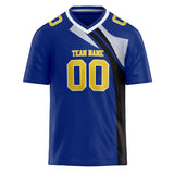 Custom Unisex Royal & Black Pattern Football Jersey