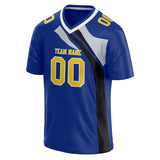 Custom Unisex Royal & Black Pattern Football Jersey