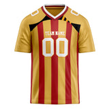 Custom Unisex Yellow & Red Pattern Football Jersey