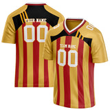 Custom Unisex Yellow & Red Pattern Football Jersey