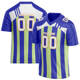 Custom Unisex Blue & White Pattern Football Jersey