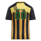 Custom Unisex Black & Yellow Pattern Football Jersey