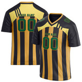 Custom Unisex Black & Yellow Pattern Football Jersey