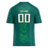 Custom Unisex Green & White Pattern Football Jersey