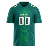 Custom Unisex Green & White Pattern Football Jersey