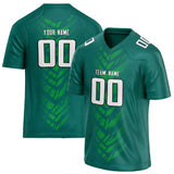 Custom Unisex Green & White Pattern Football Jersey