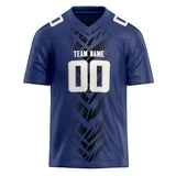 Custom Unisex Navy & Black Pattern Football Jersey