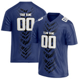 Custom Unisex Navy & Black Pattern Football Jersey