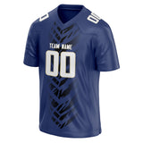 Custom Unisex Navy & Black Pattern Football Jersey