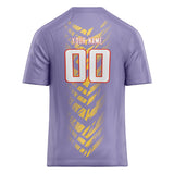 Custom Unisex Purple & Gold Pattern Football Jersey