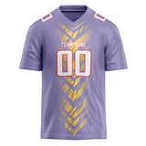 Custom Unisex Purple & Gold Pattern Football Jersey