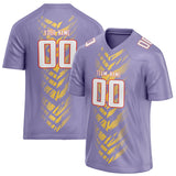 Custom Unisex Purple & Gold Pattern Football Jersey