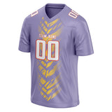 Custom Unisex Purple & Gold Pattern Football Jersey