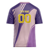 Custom Unisex Purple & Pink Pattern Football Jersey